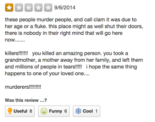 Illustration for article titled While Celebs Attend Joan Rivers' Funeral, Fans Slam Clinic's Yelp Page
